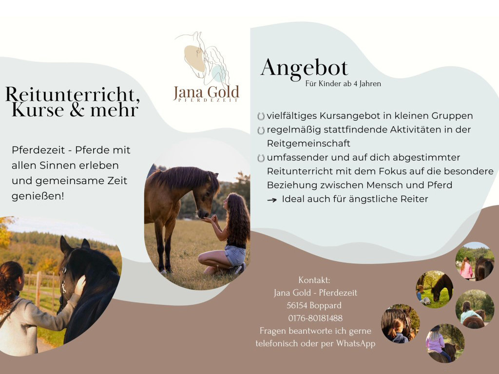 Jana Gold - Pferdezeit- Rhein Urlaub in Altes Forsthaus Boppard, Kreuzberg 2, 56154 Boppard